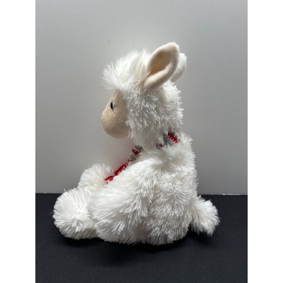 Plush Llama Toy Milton By Aurora World With Red & White Knit Scarf 12 Inches - Picture 3 of 7
